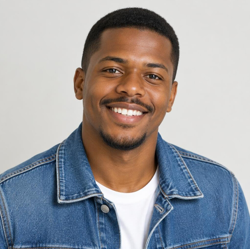 Smiling young Brazilian man looking at the camera