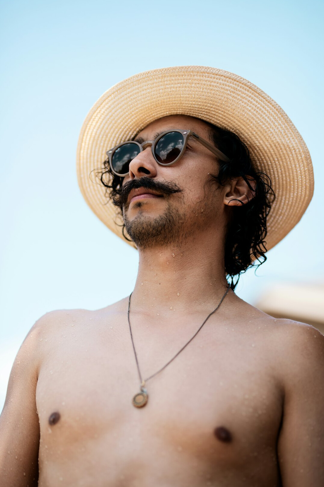 Portrait of a Brazilian man of indigenous descent smiling